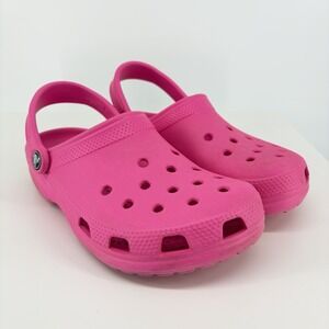 Crocs Classic Clogs Pink Slip On Shoes Men 7 Women 9 Garden Beach Coastal Barbie